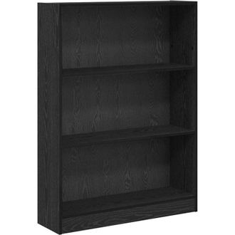 vidaXL Estantería Roble negro 80 x 24 x 109 cm Madera contrachapada Vidaxl
