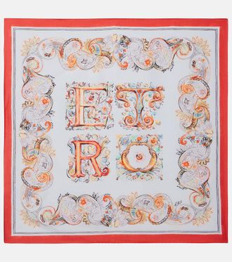 Etro Turandot printed silk scarf