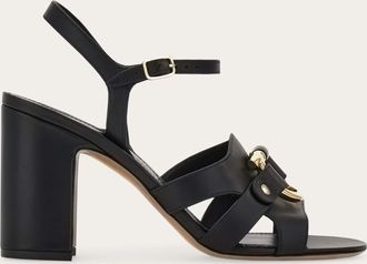 Ferragamo Donna Sandalo ornamento Gancini Nero Taglia 35.5