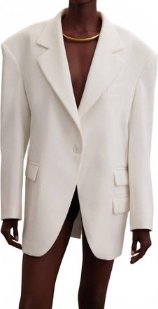 Le Cle Iconic Structured Blazer In White