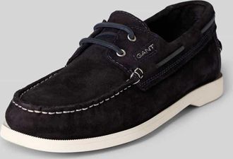 GANT Bootsschuhe mit Label-Stitching Modell Yardport in Marine, Gr&ouml;&szlig;e 46