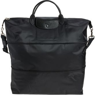 Longchamp Le Pliage One S Canvas Travel Bag Expandable in Black at Nordstrom