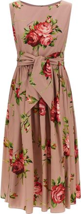 Dolce & Gabbana Pink Bouquet Rose Dress