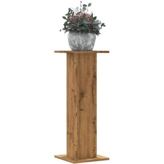 vidaXL Vidaxl - Soportes Para Plantas 2 Uds Madera Roble Artisian 30x30x80 Cm