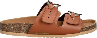 Love Moschino Slippers - Dames - Sandalen - Bruin - 37 EU - Leer - Schoenen