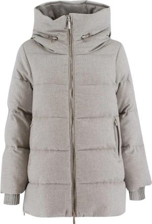 Moorer Short Jacket - Dames - Winterjassen - Grijs - XS - Wol - Jassen