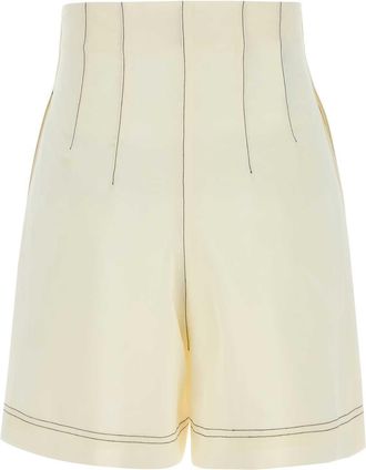 Philosophy di Lorenzo Serafini Womens Bermuda Shorts Beige Polyester Cotton Bermudas