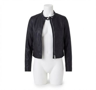 Spanx Leather-Like Moto Jacket In Black
