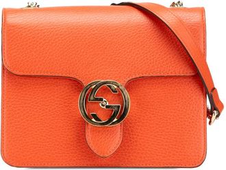 Gucci Pre-owned Gucci Small Dollar Calfskin Interlocking G Crossbody Ladies 510304 591693