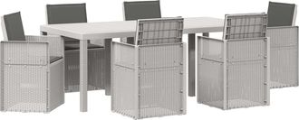 vidaXL Conjunto De Comedor De Jard&iacute;n 7 Uds. Blanco Y Antracita Pp Vidaxl