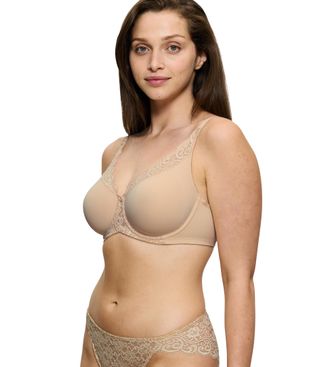 Triumph Minimizer-BH TRIUMPH Amourette, Damen, Gr. 80, Cup H, beige, Microtouch, Obermaterial: 68% Polyamid, 32% Elasthan, BHs Minimizer-BH, verkleinert die B