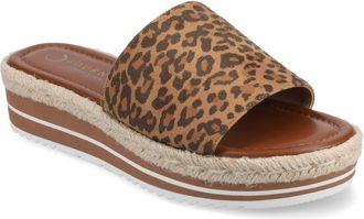 Journee Collection Rosey Wedge Sandal in Leopard at Nordstrom Rack, Size 8.5