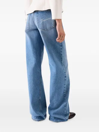 Jacquemus Wide-Leg Washed Denim Jeans - Blue