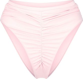 Giambattista Valli ruched bikini bottoms - women - Polyamide/Elastane - 40 - Pink