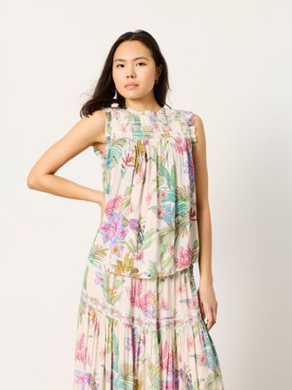 Fat Face FatFace Elle Ivory Tropical Regular Blouse
