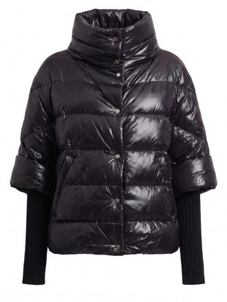 Herno Black Quilted High Neck Jacket