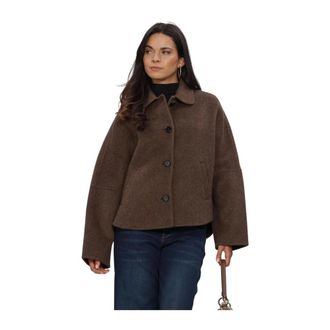 Knit-ted Jassen, Dames, Bruin, M, Wol, Flyn Jas