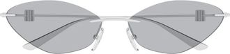 Balenciaga Bb 0536S Zonnebril - Dames - Zonnebrillen - Grijs - 63 MM - Accessoires