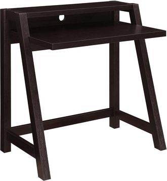 Convenience Concepts Newport Lilly 2 Tier Desk, Brown