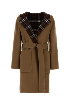 Burberry Camel Wool Reversibile Coat