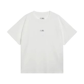 Maison Margiela Numeric Logo T-Shirt - Heren - Tops - Wit - Maat: M Katoen