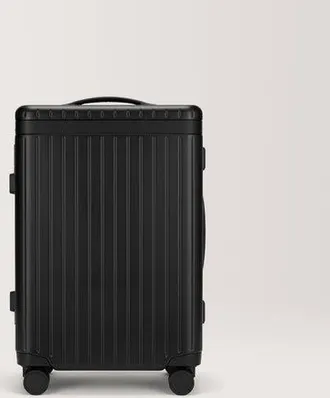 Carl Friedrik Large Carry-on Luggage - Hard case in Polycarbonate and Aluminium - Black / Black