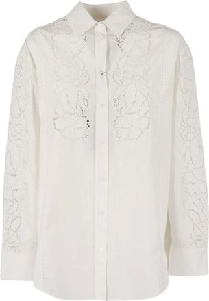 Max Mara Elmi floral lace shirt - White