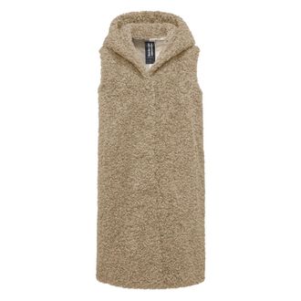 Bomboogie Chaleco Largo de Borrego Sint&eacute;tico - Jackets - Mujer - Beige - L