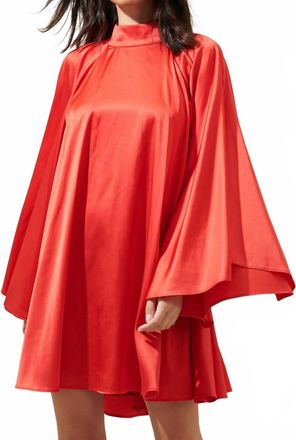 Sugarlips Priella Wing Sleeve Shift Mini Dress In Red