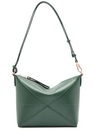 Loewe Puzzle Fold Leather Shoulder bag - Green - One Size