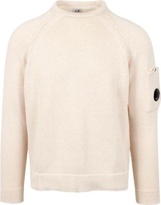 C.P. Company Mkn 124A Ronde Hals Trui - Heren - Ronde hals truien - Beige - S - Katoen - Truien & Vesten