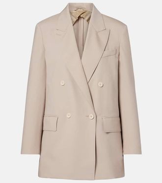Max Mara Blazer doppiopetto in lana, mohair e seta