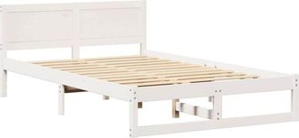 vidaXL Vidaxl - Estructura de Cama Blanca Madera maciza de Pino 120 x 190 cm