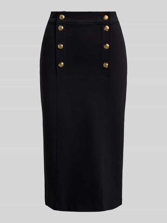 Lauren Ralph Lauren Tapered Fit Bleistiftrock aus Viskose-Mix in BLACK, Gr&ouml;&szlig;e 36