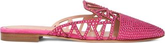 Alberta Ferretti Low Pointed Mules - Dames - Slip ons - Roze - 39 EU - Leer - Schoenen