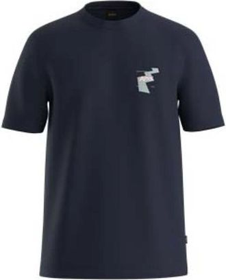 HUGO BOSS Te Movement T-Shirt - Heren - T-shirts - Blauw - XL - Katoen - Tops