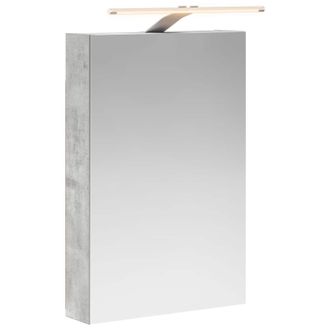 vidaXL Armario Con Espejo De Ba&ntilde;o Gris Concreto 40 X 10,5 X 60,5 Cm Vidaxl