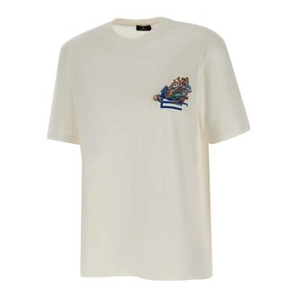 Etro Etro, T-Shirts, female, White, Size: XS Pegasus Embroidered T-Shirt