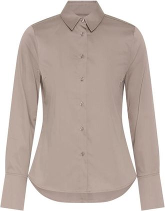 Inwear Cally IW Shirt - Dames - Overhemden - Beige - M - Katoen - Overhemden