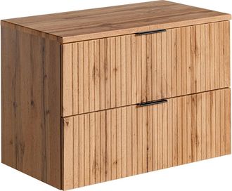 Vente-Unique Mueble suspendido bajo lavabo y tablero - Natural claro - 80 cm de ancho - ZEVARA