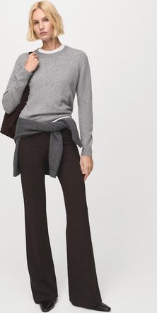 Mango Leggings dettaglio cuciture marrone - Donna - XS - MANGO