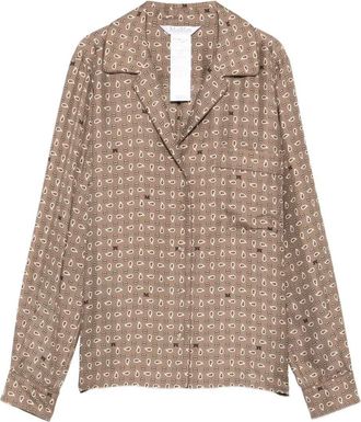 Max Mara top met knopen en patroon