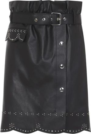 Marni Leren rok met micro-studs - Dames - Leren & Su&egrave;de rokken - Zwart - XS - Leer - Rokken