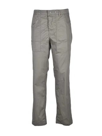 Replay Cotton Stretch Trousers - Military Green