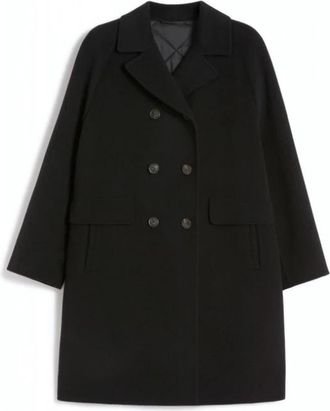 Max Mara Zolfo Coat - Dames - Mantel - Zwart - M - Wol - Jassen