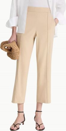 Vince Mid-Rise Tapered Pull-On Pants In Pale Nut