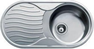 Teka Fregadero Sobre-encimera Acero Inoxidable Ovalado 1 Senos Dr