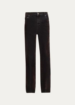 Amiri Mens Flock MA Fit Five-Pocket Pants