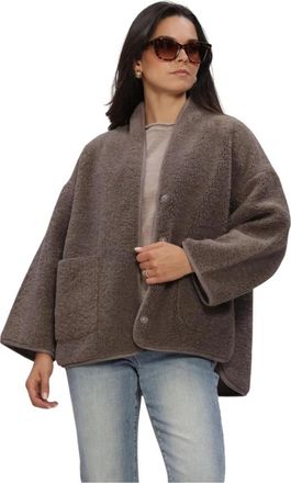 Knit-ted Joko Jas - Dames - Jassen - Bruin - L/Xl - Polyester - Jassen