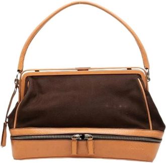 Prada Pre-owned Handbags, female, Brown, Size: ONE SIZE Pre-owned Cerniera Handbag